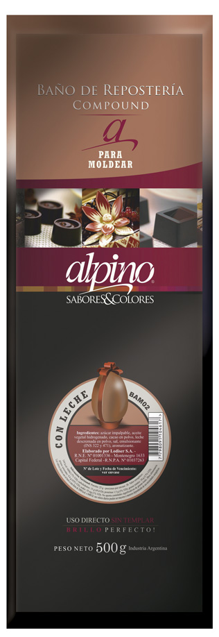 Alpino Chocolate Para Moldear Con Leche 500g