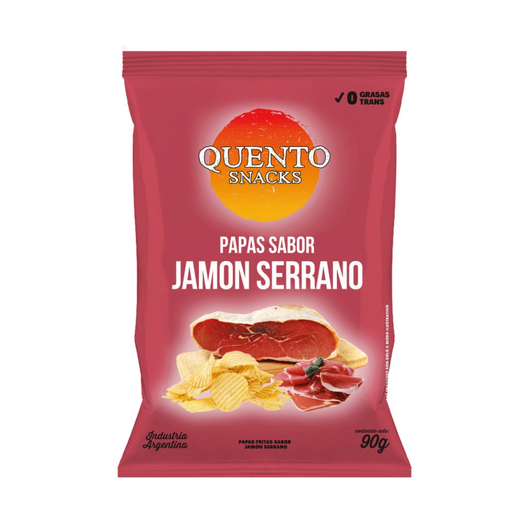 Quento Papas Fritas Sabor Jamon Serrano 90g