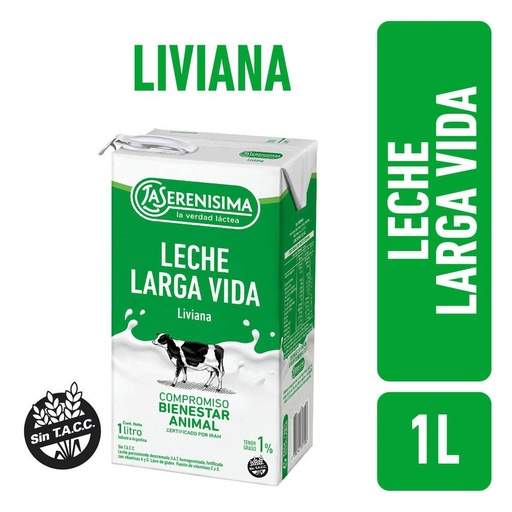 [7790742357106] La Serenisima Leche LV Descrem 1% 1L
