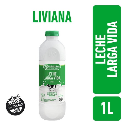[7790742357601] La Serenisima Leche LV Descrem 1% Botella