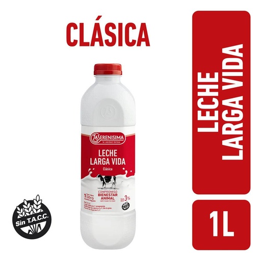 [7790742357502] La Serenisima Leche LV Entera 3% Botella 1L