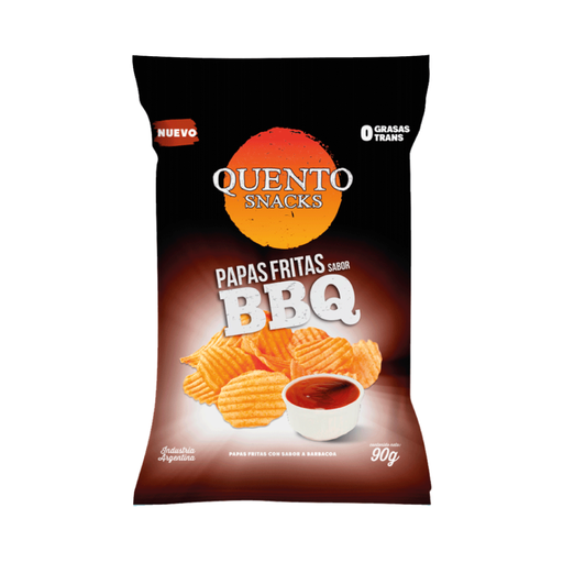 [7798187211786] Quento Papas Fritas  Sabor BBQ 90g