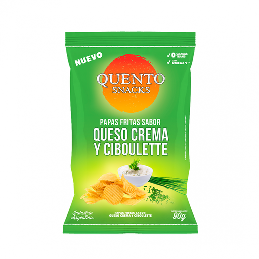 [7798187211571] Quento Papas Fritas Sabor Queso Crema y Ciboulette 90g