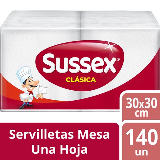 [7790250057741] Sussex Serviettes 140 unidades