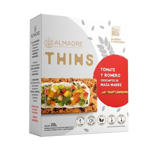 [7798371600075] Almadre Thins Tomate y Romero 200g